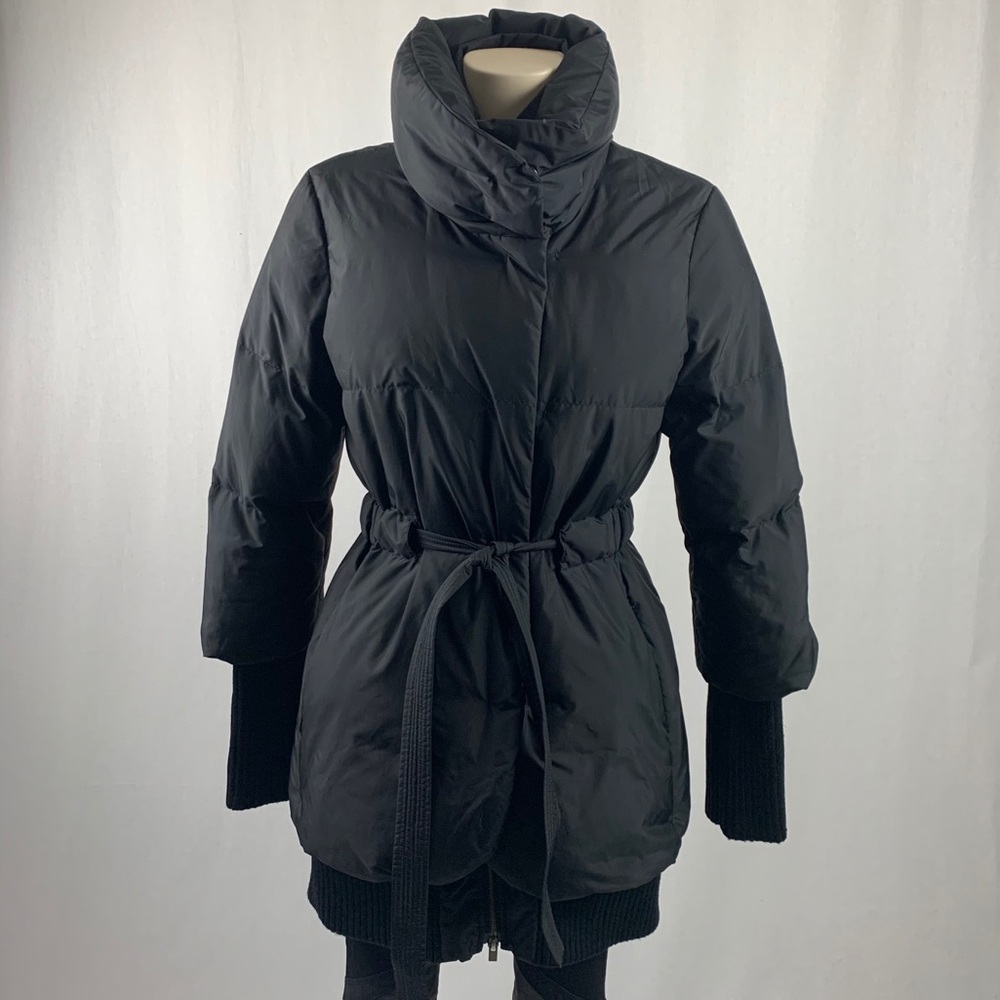 Theory Sladen/Heavenly Black Down Belted Puffer S